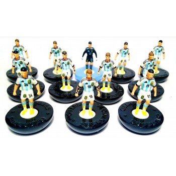 Subbuteo Andrew Table Soccer Argentina 2022 World Cup Winners Team on Classic Hasbro Bases